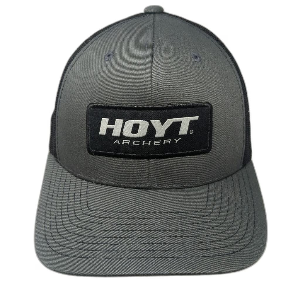 Hoyt Trucker Hat Gray One Size Mesh Back Snapback Archery Logo Patch Get Serious